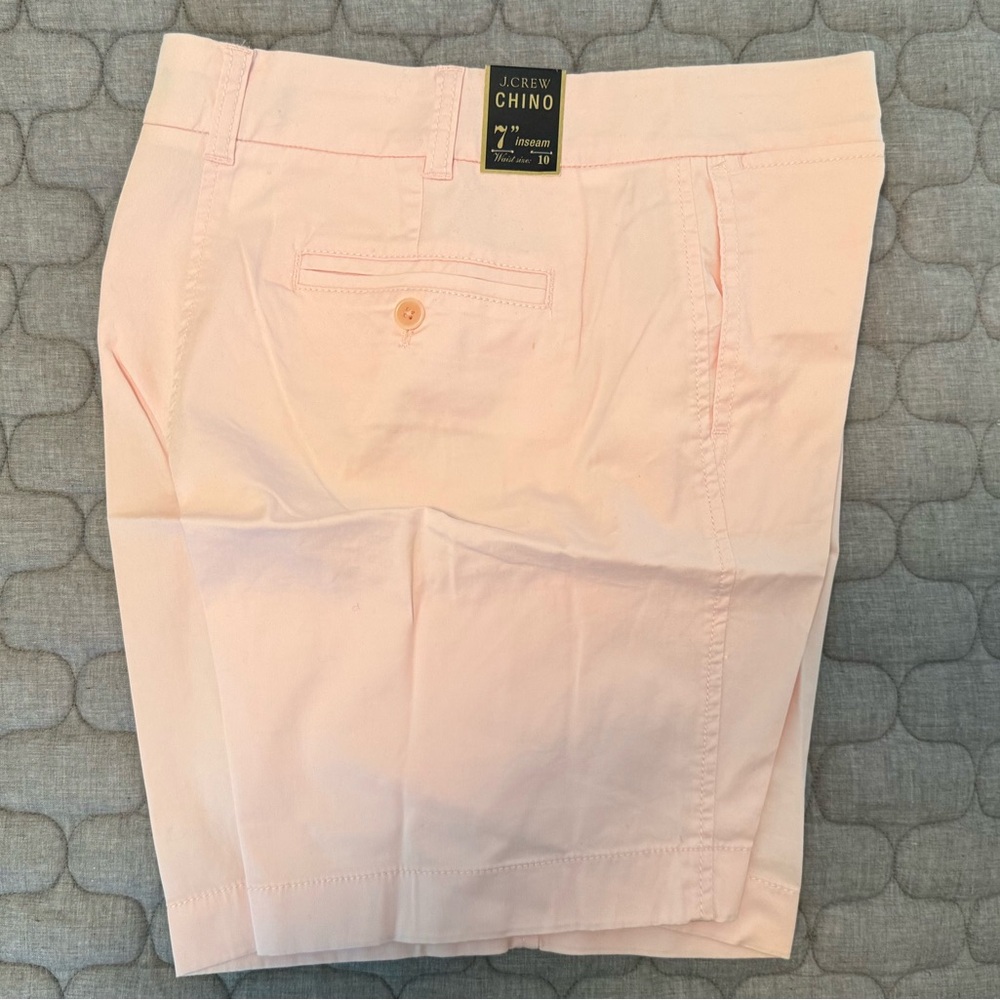 NWT J. Crew Pink Women’s 7” Chino Shorts